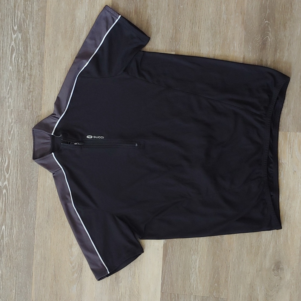 Sugoi Men's 1/4 Zip Pullover Cycling Jersey Black/Grey Size S